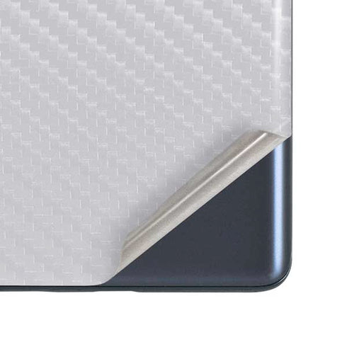 White Carbon Fiber Specialty Texture Material Galaxy S20 Fan Edition Skin